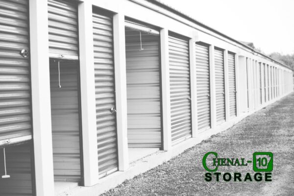 Row of self storage units at Chenal-10 Storage un Little Rock, Arkansas